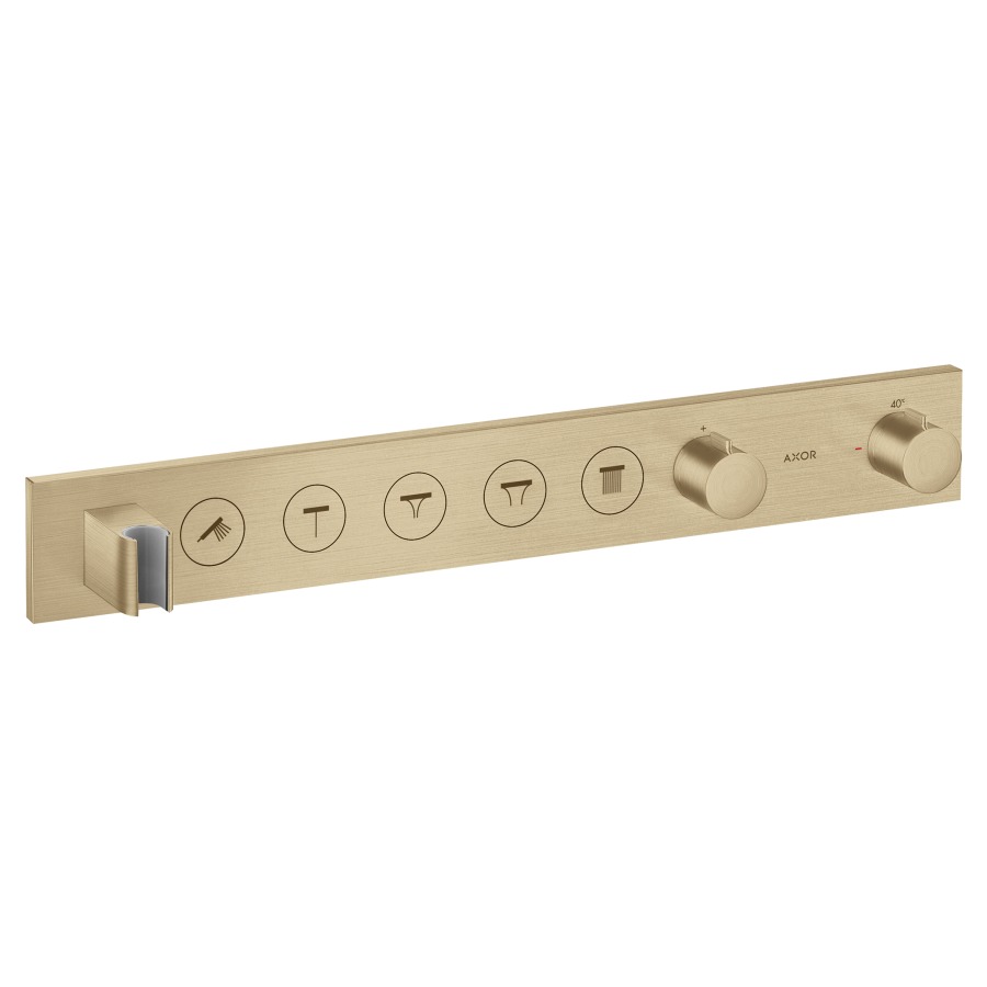 Thermostatmodul SHOWER
SOLUTIONS SELECT UP
Endmontageset, für Steuerung
von 5 Verbrauchern, Brause-
halter, Durchflussmenge
26 l/min, ohne Einbaukörper
757 042, Geräuschgruppe I