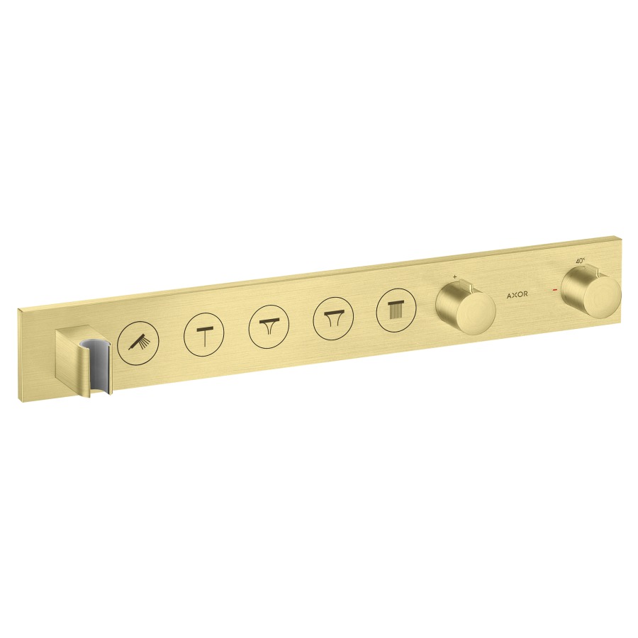 Thermostatmodul SHOWER
SOLUTIONS SELECT UP
Endmontageset, für Steuerung
von 5 Verbrauchern, Brause-
halter, Durchflussmenge
26 l/min, ohne Einbaukörper
757 042, Geräuschgruppe I