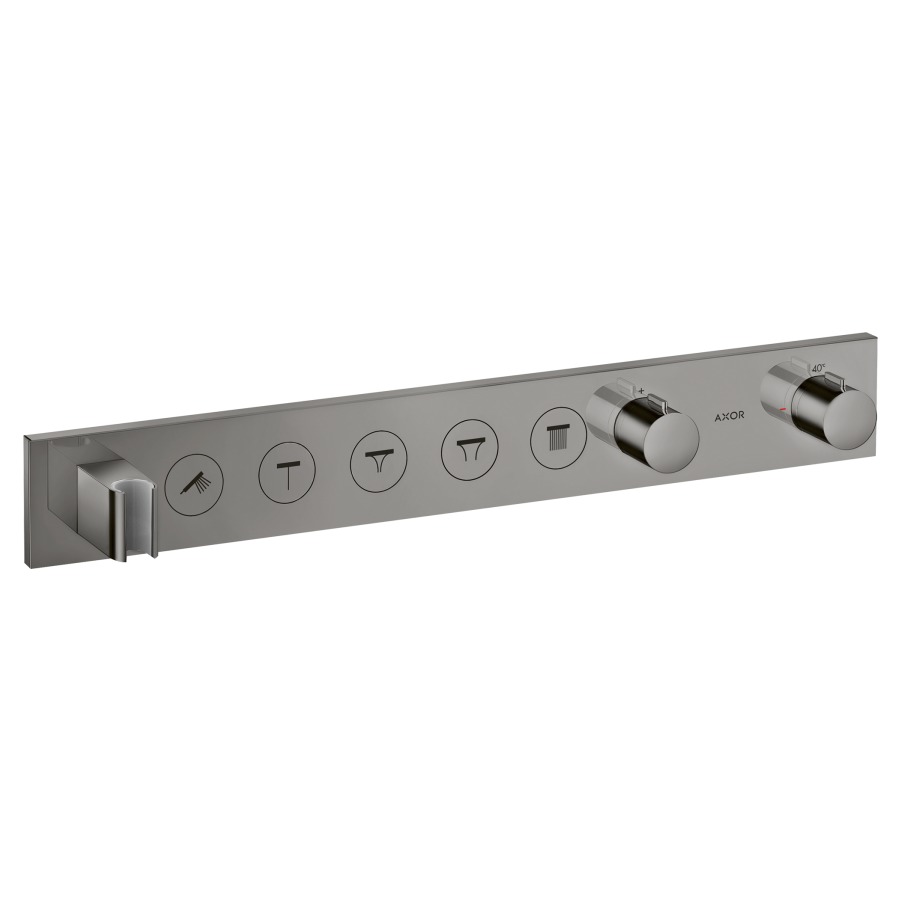 Thermostatmodul SHOWER
SOLUTIONS SELECT UP
Endmontageset, für Steuerung
von 5 Verbrauchern, Brause-
halter, Durchflussmenge
26 l/min, ohne Einbaukörper
757 042, Geräuschgruppe I