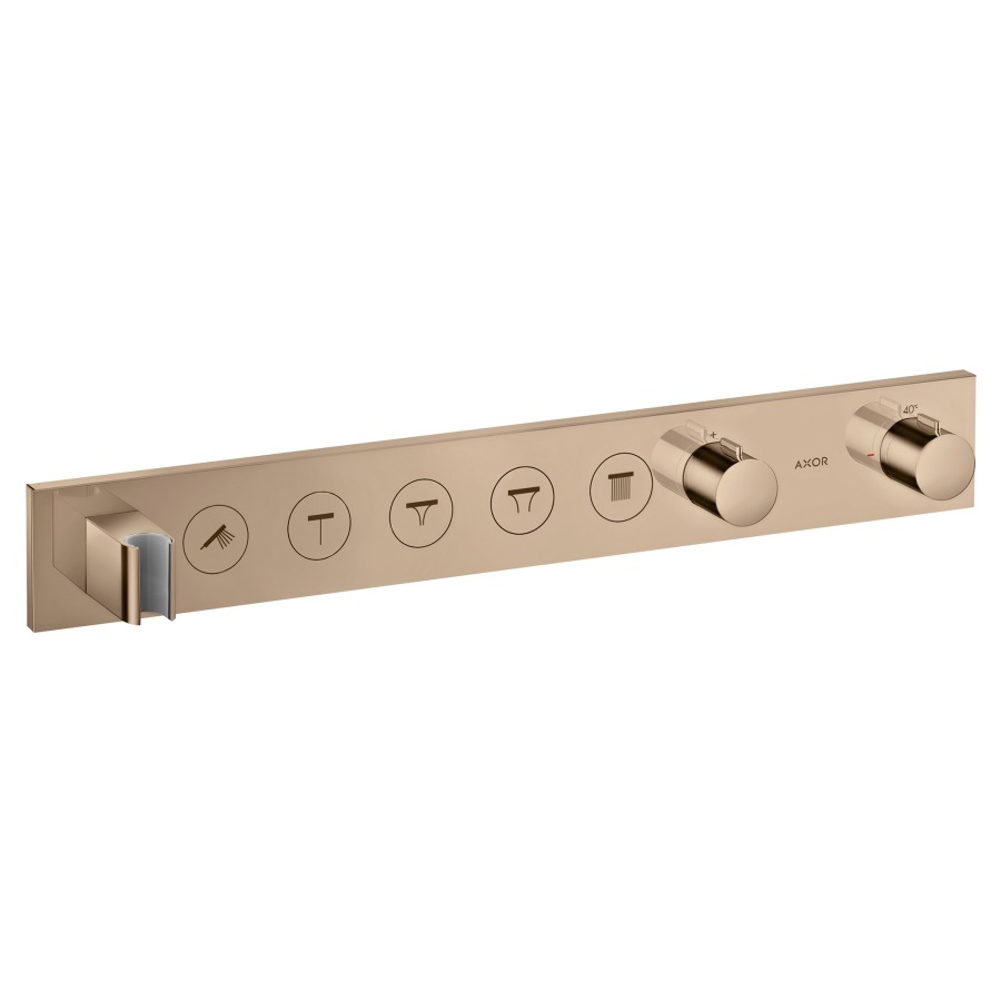 Thermostatmodul SHOWER
SOLUTIONS SELECT UP
Endmontageset, für Steuerung
von 5 Verbrauchern, Brause-
halter, Durchflussmenge
26 l/min, ohne Einbaukörper
757 042, Geräuschgruppe I