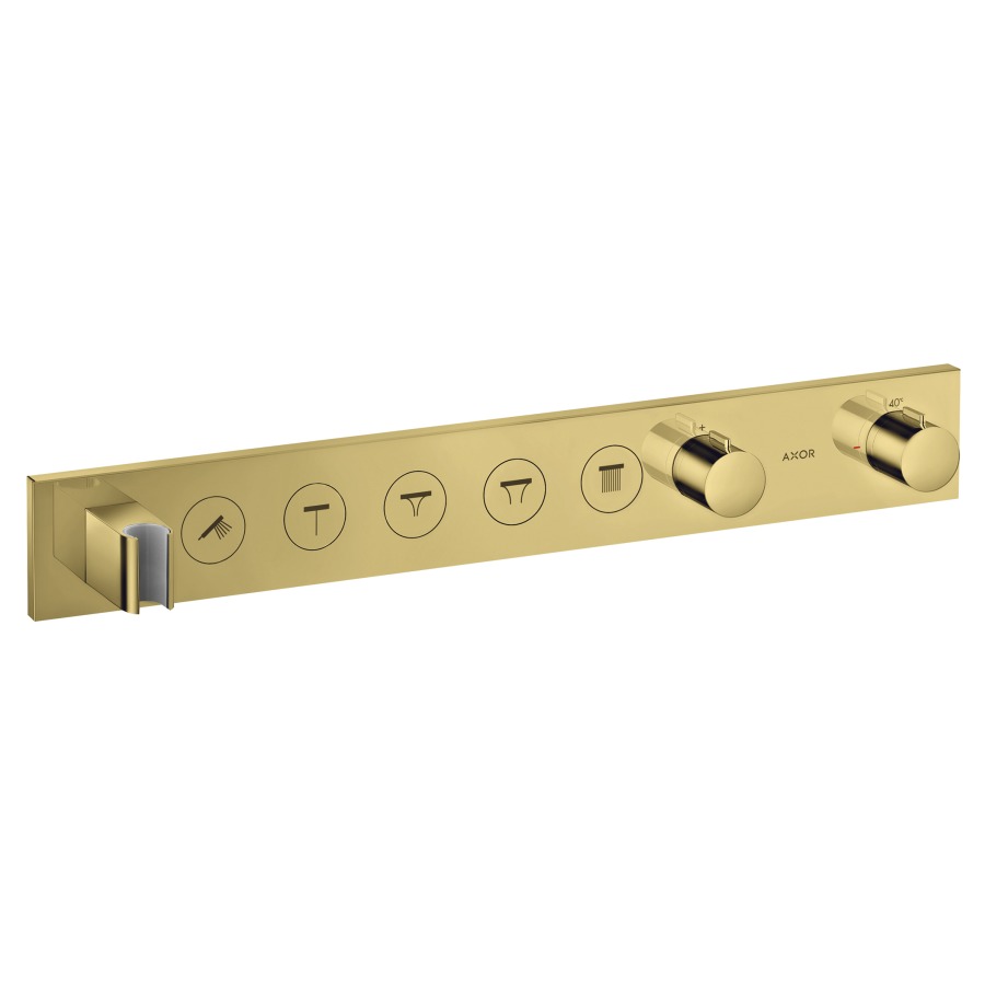 Thermostatmodul SHOWER
SOLUTIONS SELECT UP
Endmontageset, für Steuerung
von 5 Verbrauchern, Brause-
halter, Durchflussmenge
26 l/min, ohne Einbaukörper
757 042, Geräuschgruppe I