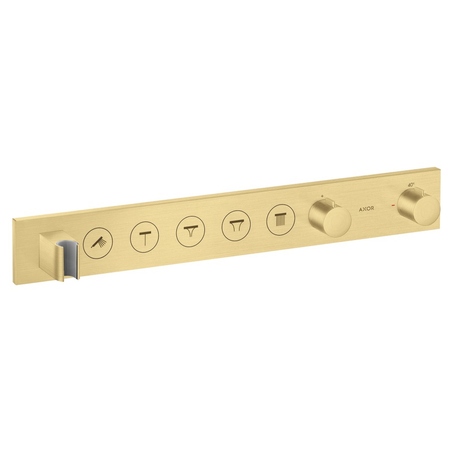 Thermostatmodul SHOWER
SOLUTIONS SELECT UP
Endmontageset, für Steuerung
von 5 Verbrauchern, Brause-
halter, Durchflussmenge
26 l/min, ohne Einbaukörper
757 042, Geräuschgruppe I