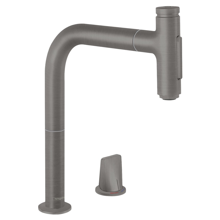 Mélangeur d'évier METRIS
SELECT 200, 2-trous, S 221 mm
goulot orientable 110°/150°
douche extensible, jet
laminaire et jet pluie
Select-Button On/Off, MagFit
support de douche magnétique
QuickConnect tuyau de douche
débit 8 l/min, avec sBox