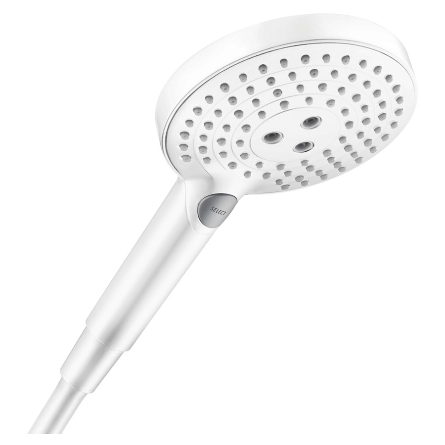 Douche à main RAINDANCE SELECT
S 120, 3jet EcoSmart
Quick Clean, D 12,5 cm
changement de jet via le
bouton Select, Rain/RainAir
Whirl, débit 8,5 l/min