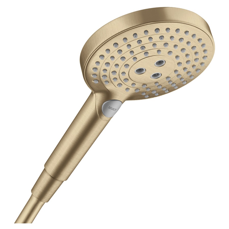 Douche à main RAINDANCE SELECT
S 120, 3jet EcoSmart
Quick Clean, D 12,5 cm
changement de jet via le
bouton Select, Rain/RainAir
Whirl, débit 8,5 l/min