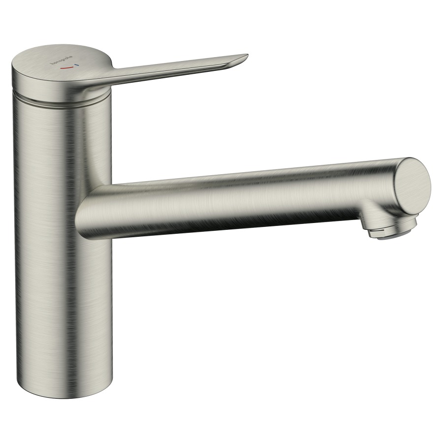Mélangeur d'évier ZESIS 150
S 220 mm, EcoSmart
plage de pivotement réglable
60°, 110°, CoolStart - eau
froide par position de levier
au milieu, 1jet