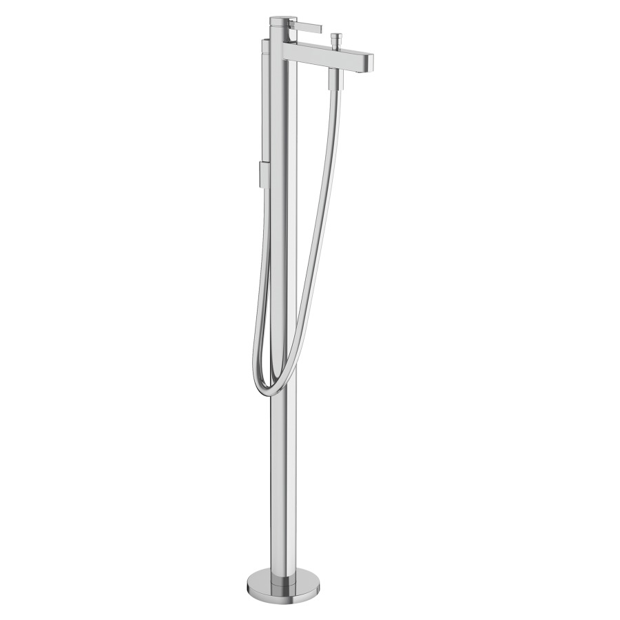 Mélangeur de bain FINORIS
S 210 mm, goulot fixe
H jusqu'à aérateur 813-893 mm
avec colonne pour montage à
pose libre, douche à main
tuyau de douche, support de
douche, sans corps à encastrer
758 415