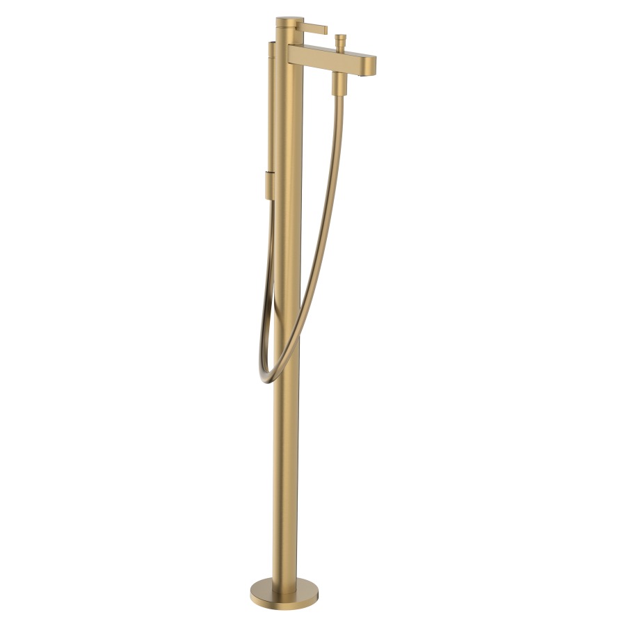 Mélangeur de bain FINORIS
S 210 mm, goulot fixe
H jusqu'à aérateur 813-893 mm
avec colonne pour montage à
pose libre, douche à main
tuyau de douche, support de
douche, sans corps à encastrer
758 415