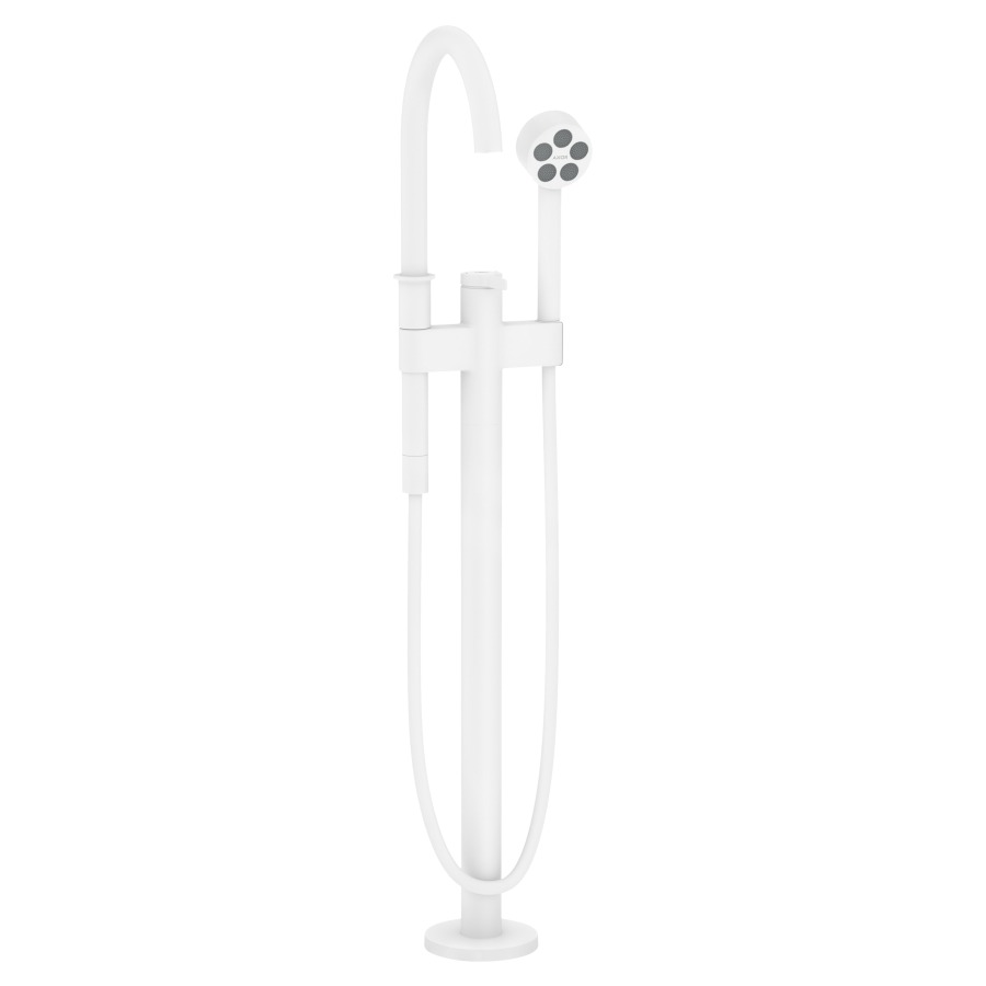 Bademischer ONE
A 220 mm, Auslauf fest
H bis Luftsprudler 866-946 mm
mit Standrohr für freistehende
Montage, Handbrause
Brauseschlauch, Brausehalter
ohne Einbaukörper 758 415