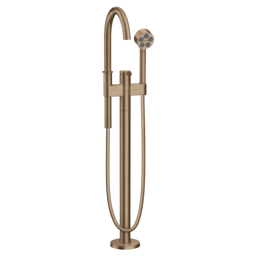 Bademischer ONE
A 220 mm, Auslauf fest
H bis Luftsprudler 866-946 mm
mit Standrohr für freistehende
Montage, Handbrause
Brauseschlauch, Brausehalter
ohne Einbaukörper 758 415