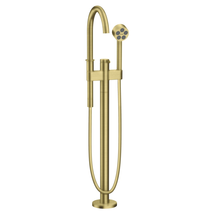 Bademischer ONE
A 220 mm, Auslauf fest
H bis Luftsprudler 866-946 mm
mit Standrohr für freistehende
Montage, Handbrause
Brauseschlauch, Brausehalter
ohne Einbaukörper 758 415