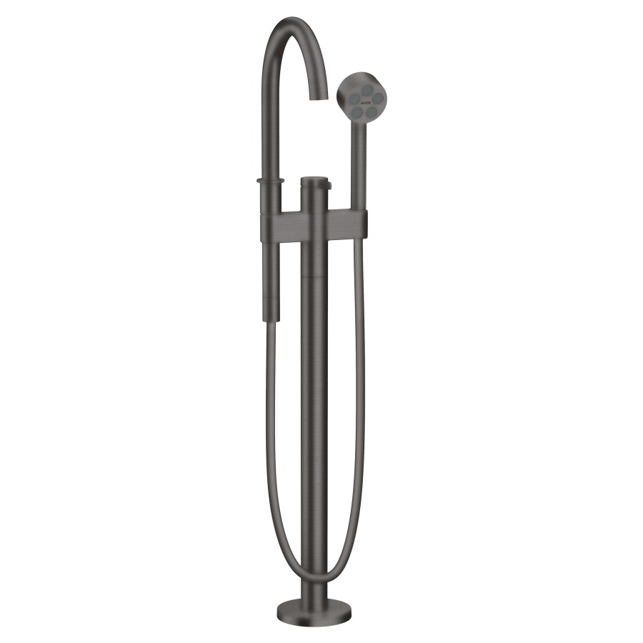 Bademischer ONE
A 220 mm, Auslauf fest
H bis Luftsprudler 866-946 mm
mit Standrohr für freistehende
Montage, Handbrause
Brauseschlauch, Brausehalter
ohne Einbaukörper 758 415