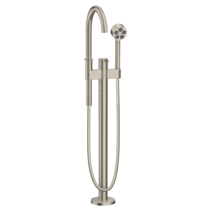 Bademischer ONE
A 220 mm, Auslauf fest
H bis Luftsprudler 866-946 mm
mit Standrohr für freistehende
Montage, Handbrause
Brauseschlauch, Brausehalter
ohne Einbaukörper 758 415
