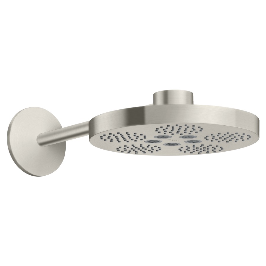Wandbrause ONE 280
D 28 cm, 2jet PowderRain/Rain
Durchflussmenge 12 l/min
Brausearm 38,9 cm
Geräuschgruppe II
ohne Einbaukörper 757044
