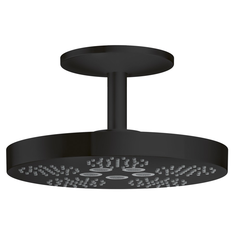Douche au plafond ONE 280
D 28 cm, 2jet PowderRain/Rain
débit 12,5 l/min, bras de
douche au plafond 21,1 cm
groupe acoustique II
sans corps à encastrer 757 019