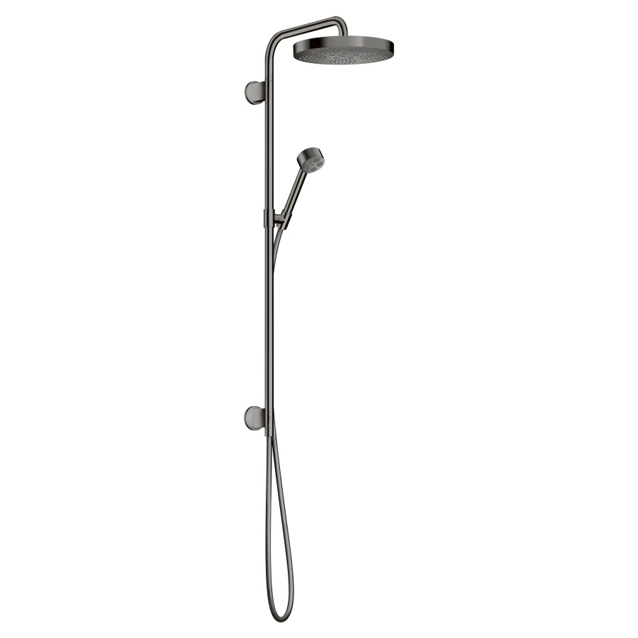 Duschsystem ONE 280
für Montage an Duschenmischer
für 2 Verbraucher, Kopfbrause
ONE 280 1jet, Handbrause
Wandanschluss, Brauseschlauch
Brausehalter, Gleitstange
ohne Einbaukörper 757 522