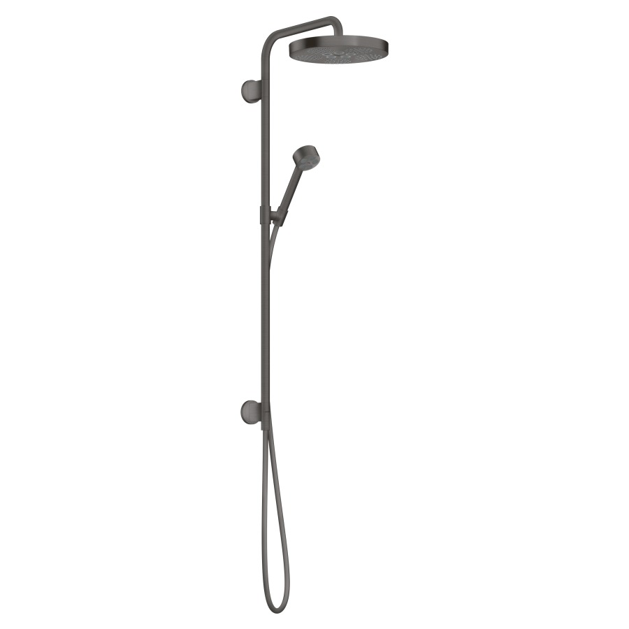 Duschsystem ONE 280
für Montage an Duschenmischer
für 2 Verbraucher, Kopfbrause
ONE 280 1jet, Handbrause
Wandanschluss, Brauseschlauch
Brausehalter, Gleitstange
ohne Einbaukörper 757 522