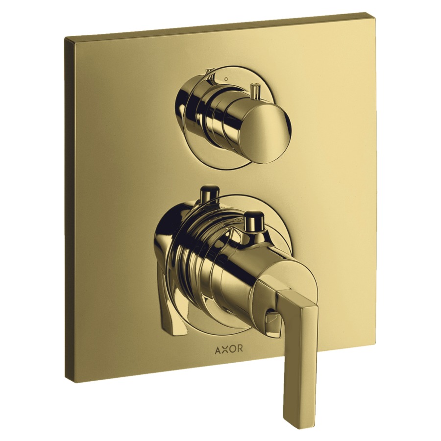 Thermostat CITTERIO
set de montage final
avec robinet d'arrêt
poignée à levier, sans 757 011
groupe acoustique I