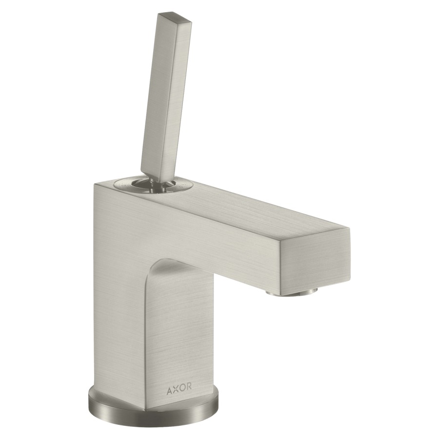 Mélangeur de lavabo CITTERIO
80, S 104 mm, goulot fixe
H jusqu'à aérateur 77 mm
poignée à levier
vidage excentrique, débit
5 l/min, groupe acoustique I