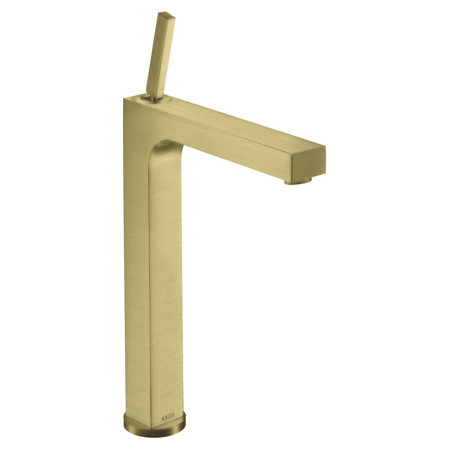 Mélangeur de lavabo CITTERIO
270, S 201 mm, goulot fixe
haute colonne
H jusqu'à aérateur 277 mm
H levier ouvert 395 mm
poignée à levier
vidage excentrique, débit
5 l/min, groupe acoustique I