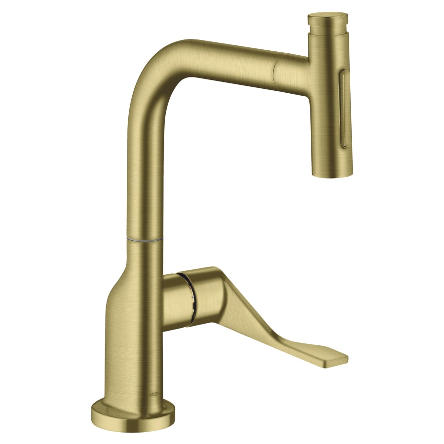 Mélangeur d'évier CITTERIO
S 219 mm, goulot orientable
110°/150°, douche extensible
jet laminaire et jet pluie
Select-Button On/Off
MagFit support de douche
magnétique, Quick-Connect
tuyau de douche, débit 8 l/min
groupe acoustique I