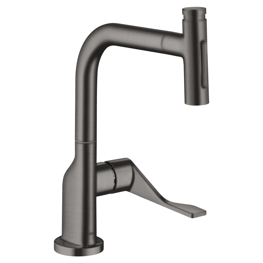 Mélangeur d'évier CITTERIO
S 219 mm, goulot orientable
110°/150°, douche extensible
jet laminaire et jet pluie
Select-Button On/Off
MagFit support de douche
magnétique, Quick-Connect
tuyau de douche, débit 8 l/min
groupe acoustique I