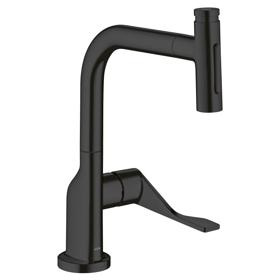 Mélangeur d'évier CITTERIO
S 219 mm, goulot orientable
110°/150°, douche extensible
jet laminaire et jet pluie
Select-Button On/Off
MagFit support de douche
magnétique, Quick-Connect
tuyau de douche, débit 8 l/min
groupe acoustique I