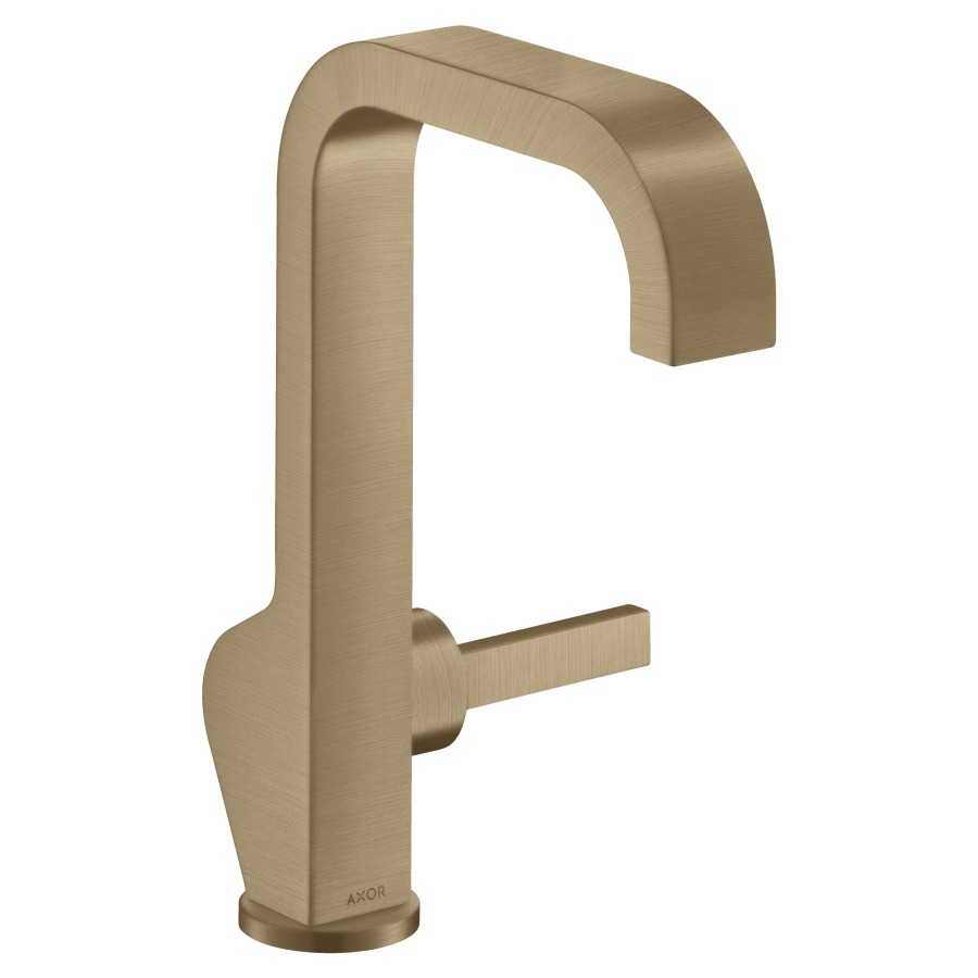 Mélangeur de lavabo CITTERIO
190, S 160 mm, goulot fixe
poignée à levier latérale
avec soupape à grille non
verouillable, débit 5 l/min
groupe acoustique I