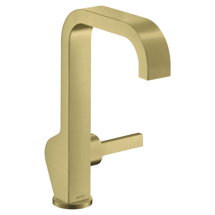 Mélangeur de lavabo CITTERIO
190, S 160 mm, goulot fixe
poignée à levier latérale
avec soupape à grille non
verouillable, débit 5 l/min
groupe acoustique I