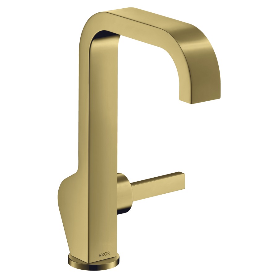 Mélangeur de lavabo CITTERIO
190, S 160 mm, goulot fixe
poignée à levier latérale
avec soupape à grille non
verouillable, débit 5 l/min
groupe acoustique I