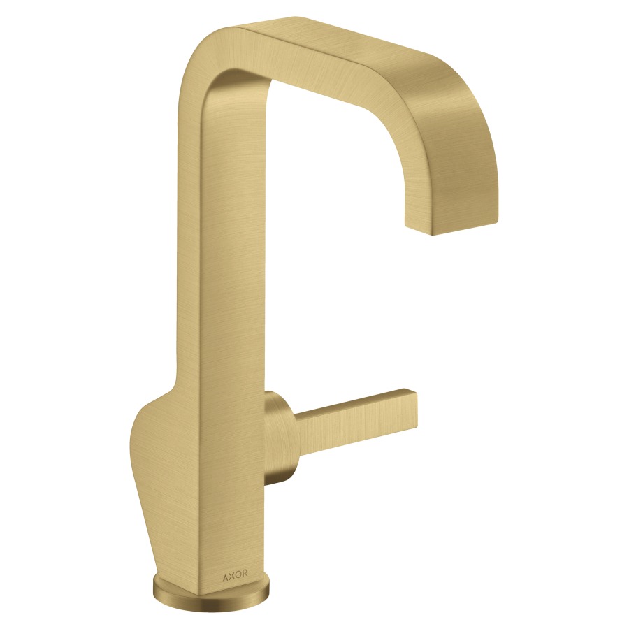 Mélangeur de lavabo CITTERIO
190, S 160 mm, goulot fixe
poignée à levier latérale
avec soupape à grille non
verouillable, débit 5 l/min
groupe acoustique I