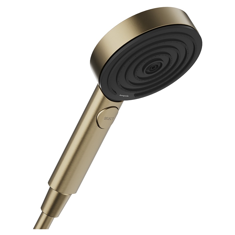 Douche à main PULSIFY SELECT
105, 3jet Relaxation
Quick Clean, changement de jet
via le bouton Select
PowderRain/IntenseRain/massage
D 10,5 cm, débit 11,4 l/min