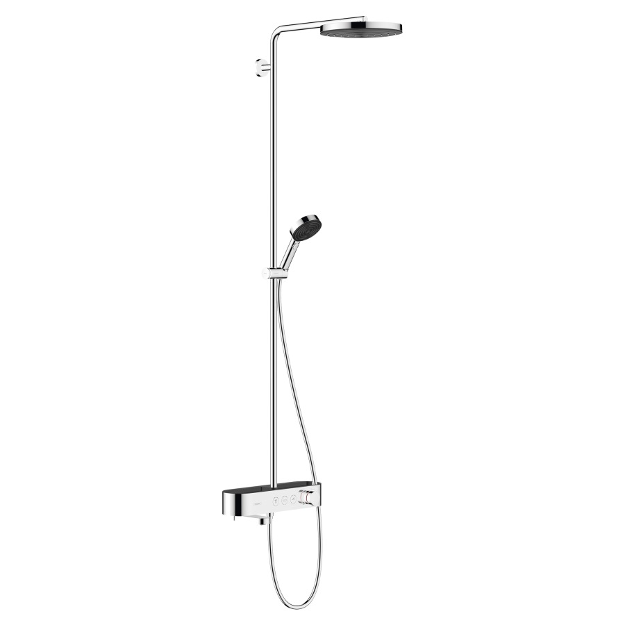 Système de douche PULSIFY 260
1jet, E 138-162 mm
thermostat de bain
ShowerTablet Select 400
douche de tête Pulsify 260
1jet, douche à main, glissière
de douche, tuyau de douche
support de douche