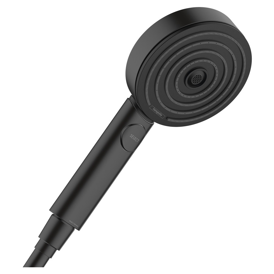 Douche à main PULSIFY SELECT S
105, 3jet Activation EcoSmart
Quick Clean, D 10,5 cm
changement de jet
via le bouton Select
PowderRain/IntenseRain
MonoRain, débit 6,9 l/min