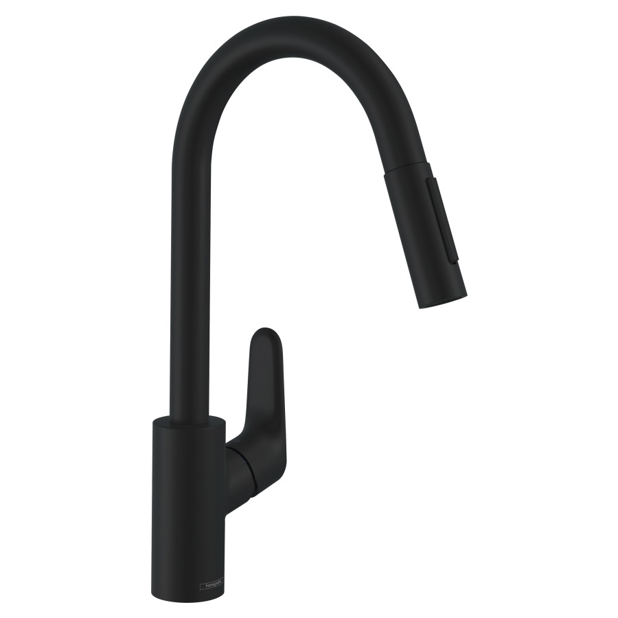 Mélangeur d'évier FOCUS 240
S 220 mm goulot orientable
150°, douche extensible
réglable, débit 9,5 l/min
cartouche en céramique
groupe acoustique I