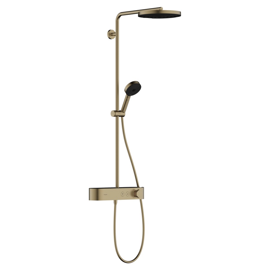 Système de douche PULSIFY S
260, 1jet EcoSmart
Quick Clean, E 138-162 mm
thermostat ShowerTablet
Select 400, douche de tête
Pulsify 260 1jet, douche à
main, glissière de douche
tuyau de douche, support de
douche, débit 7,5 l/min
groupe acoustique I