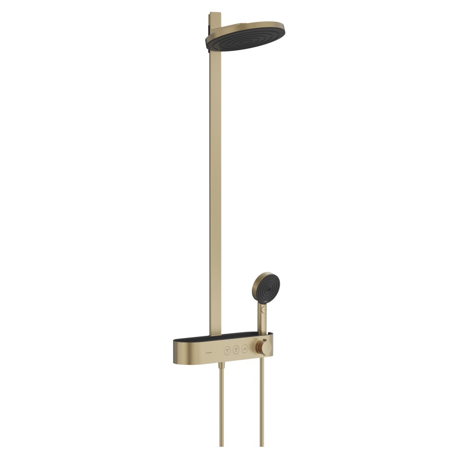 Système de douche PULSIFY S
260, 2jet EcoSmart
Quick Clean, E 138-162 mm
thermostat ShowerTablet
Select 400, douche de tête
Pulsify 260 2jet, douche à
main, glissière de douche
tuyau de douche, support de
douche, débit 7,5 l/min
groupe acoustique I