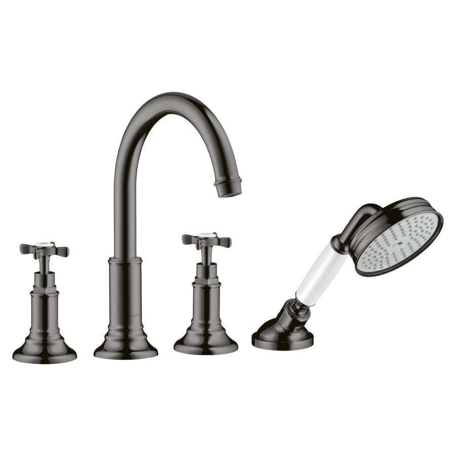 Garniture de rempl. MONTREUX
4-trous, goulot pour gorge
de baignoire S 196 mm
2 robinets, douche à main
extensible, set final pour
montage sur bord carrelé
sans set de base 758 024
groupe acoustique I