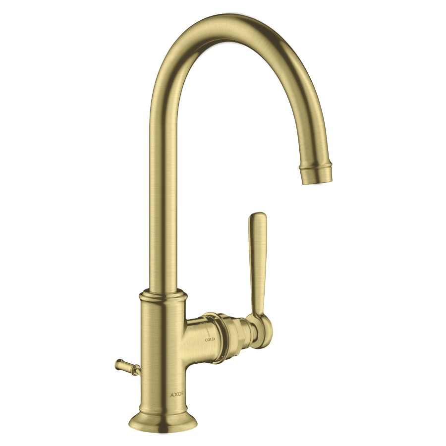 Mélangeur de lavabo MONTREUX
S 175 mm, H 323 mm
goulot orientable 120°
vidage excentrique
débit 5 l/min