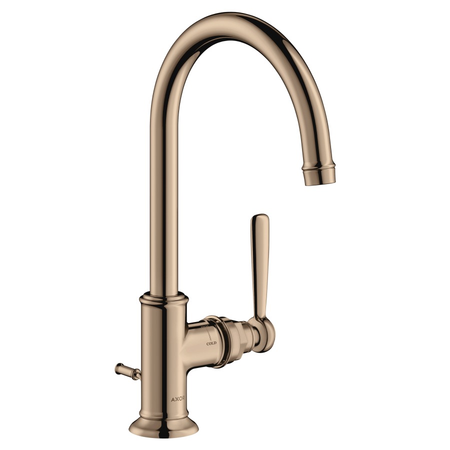 Mélangeur de lavabo MONTREUX
S 175 mm, H 323 mm
goulot orientable 120°
vidage excentrique
débit 5 l/min