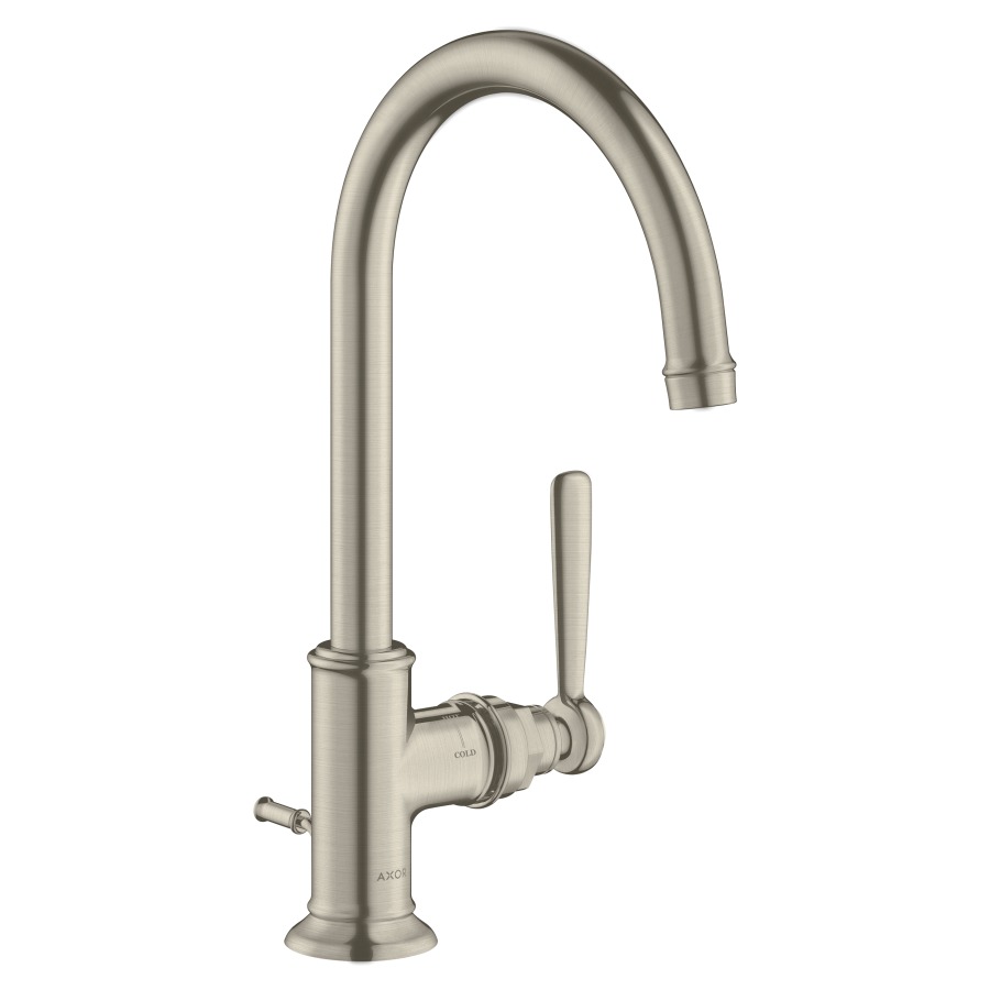 Mélangeur de lavabo MONTREUX
S 175 mm, H 323 mm
goulot orientable 120°
vidage excentrique
débit 5 l/min