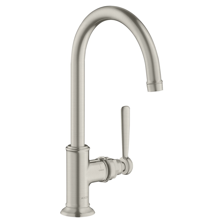 Mélangeur de lavabo MONTREUX
S 175 mm, H 323 mm
goulot orientable 120°
avec soupape à grille
non verouillable
débit 5 l/min