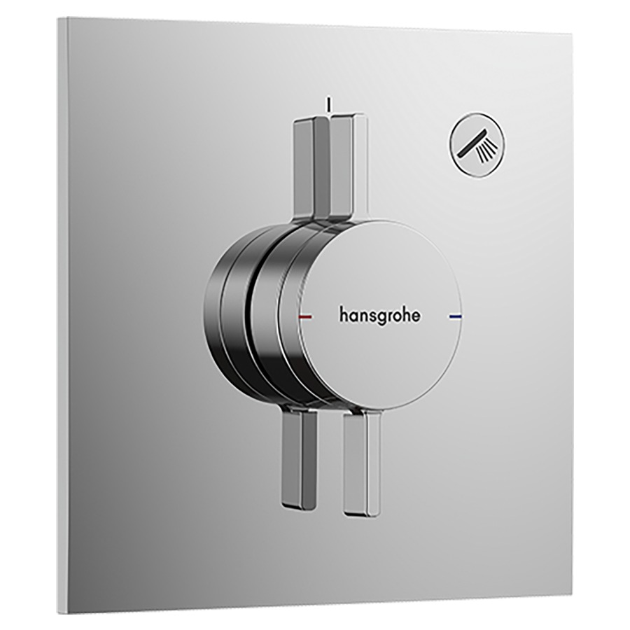 Mélangeur de douche DUOTURN E
UP, set de montage final
15,5 x 15,5 cm, pour commander
1 fonction, débit 29.5 l/min
sans corps à encastrer 757 049