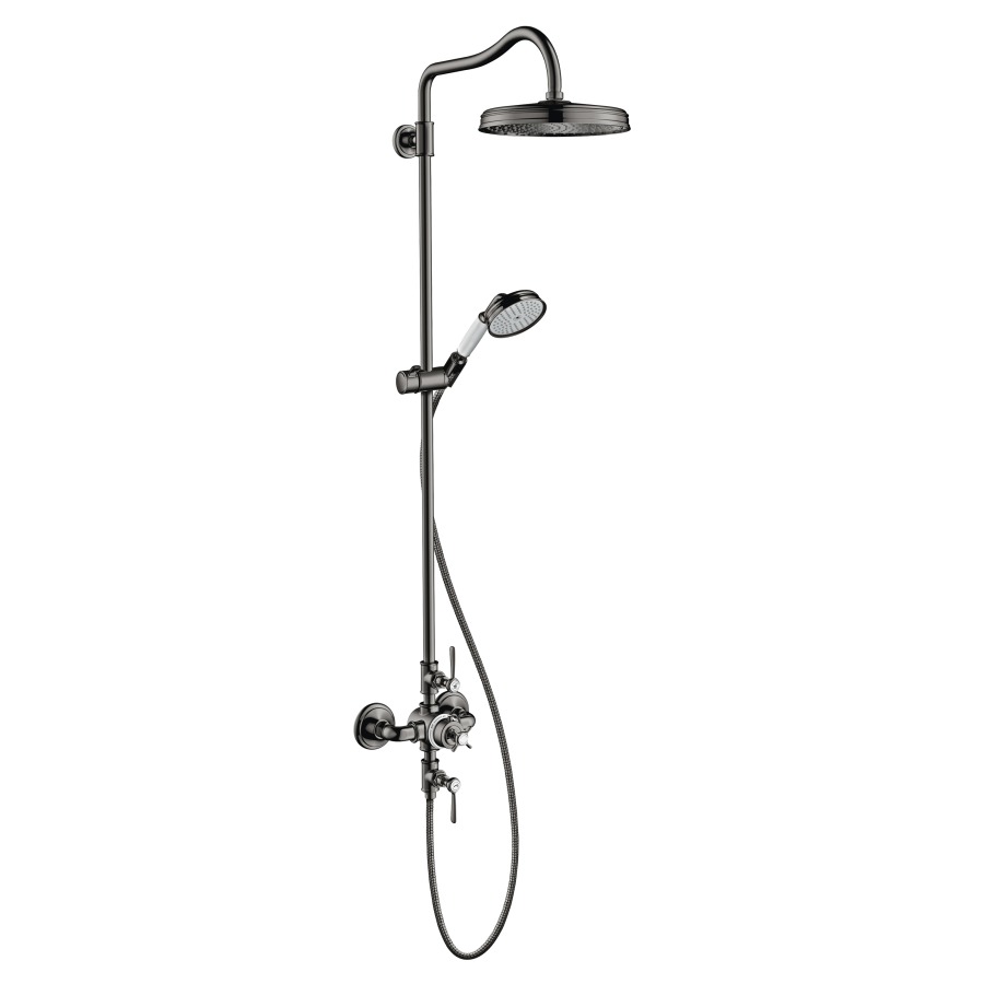 Système de douche MONTREUX
thermostat 1/2", inverseur
douche à main 1Jet, tuyau de
douche 160 cm, pomme de douche
D 240 mm, bras de douche 43 cm
groupe acoustique NT