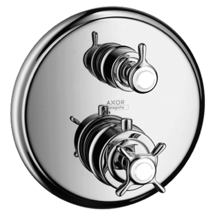 Thermostat MONTREUX
set de montage final
D 17,6 cm, avec robinet
d'arrêt et inverseur
sans 757 011
groupe acoustique I