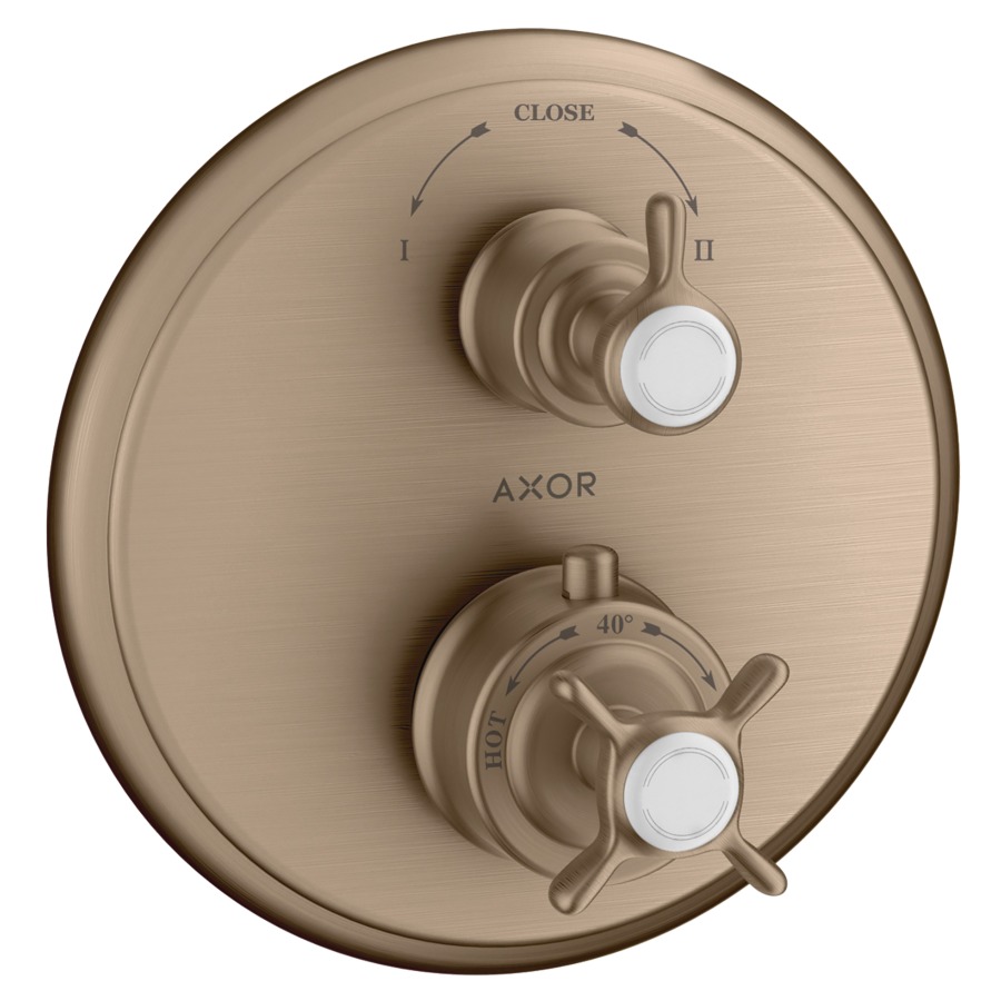 Thermostat MONTREUX
set de montage final
D 17,6 cm, avec robinet
d'arrêt et inverseur
sans 757 011
groupe acoustique I