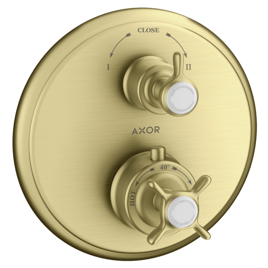 Thermostat MONTREUX
set de montage final
D 17,6 cm, avec robinet
d'arrêt et inverseur
sans 757 011
groupe acoustique I