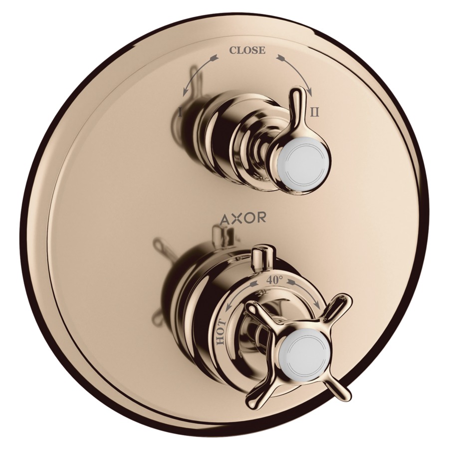 Thermostat MONTREUX
set de montage final
D 17,6 cm, avec robinet
d'arrêt et inverseur
sans 757 011
groupe acoustique I