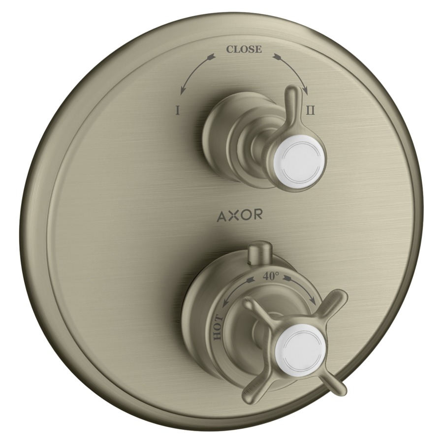 Thermostat MONTREUX
set de montage final
D 17,6 cm, avec robinet
d'arrêt et inverseur
sans 757 011
groupe acoustique I