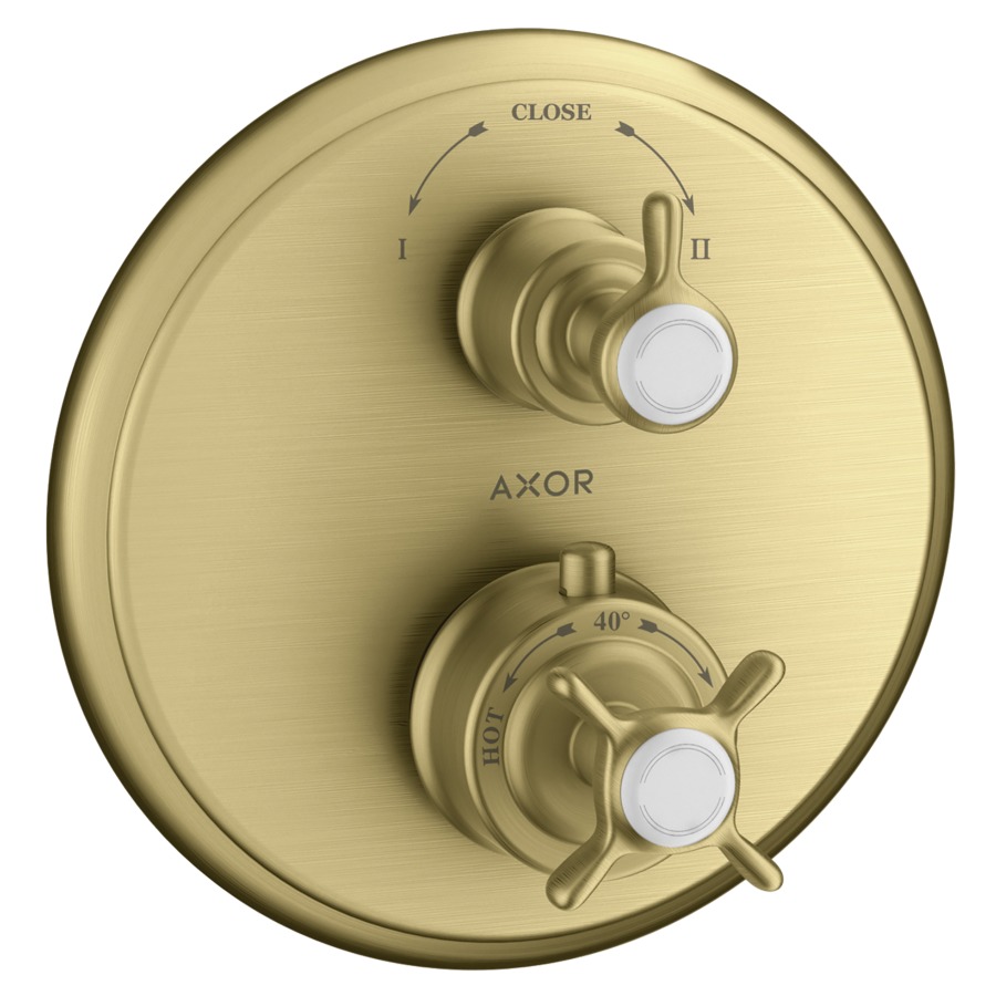 Thermostat MONTREUX
set de montage final
D 17,6 cm, avec robinet
d'arrêt et inverseur
sans 757 011
groupe acoustique I